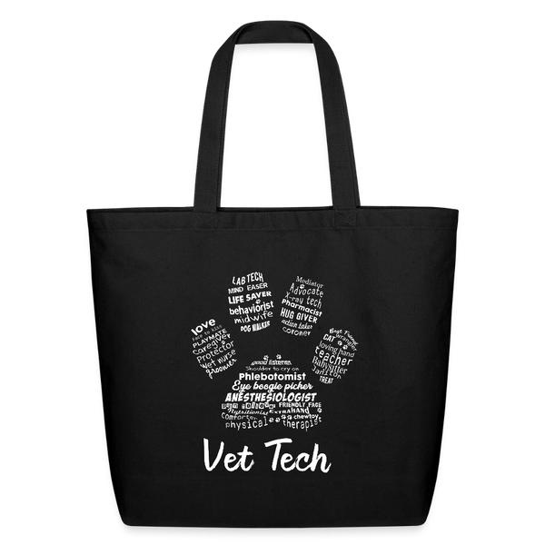 Vet Tech - Paw Print Eco-Friendly Cotton Tote-Eco-Friendly Cotton Tote-I love Veterinary