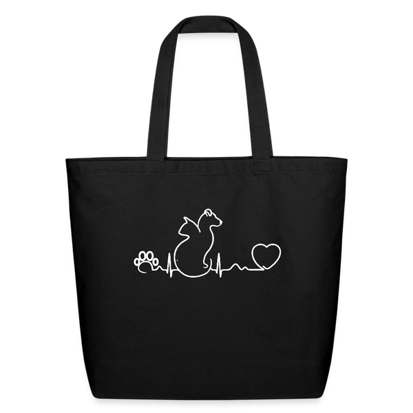 Cat and Dog pulse Eco-Friendly Cotton Tote-Eco-Friendly Cotton Tote-I love Veterinary