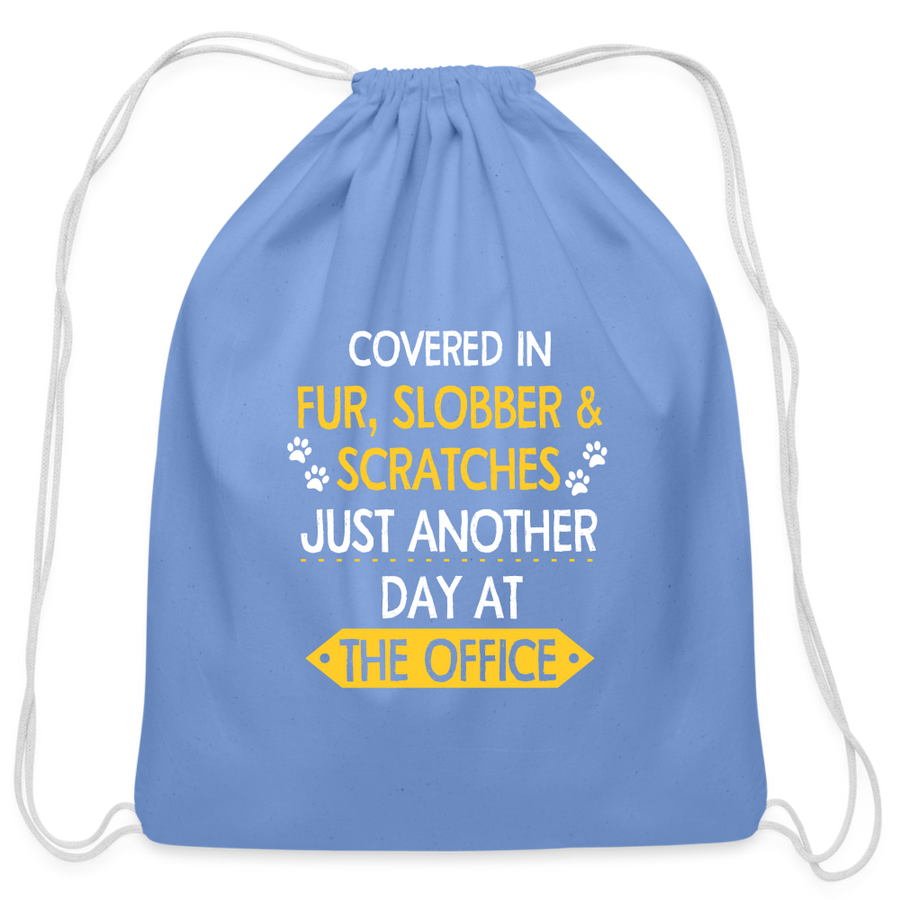 Fur, Slobber, Scratches Drawstring Bag-Cotton Drawstring Bag | Q-Tees Q4500-I love Veterinary
