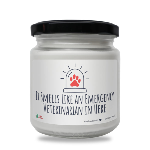 Smells like they declined all diagnostics but... Scented Soy Candle, 8oz-I love Veterinary