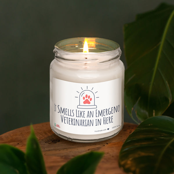 Smells like they declined all diagnostics but... Scented Soy Candle, 8oz-I love Veterinary