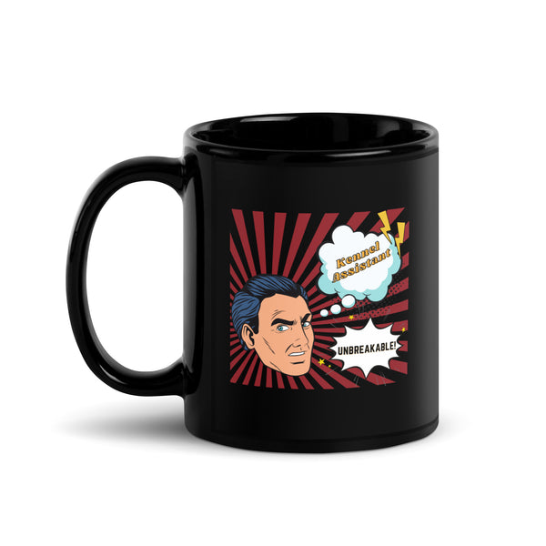 Kennel Assistant, Unbreakable! pop-art Black Glossy Mug-Black Glossy Mug-I love Veterinary