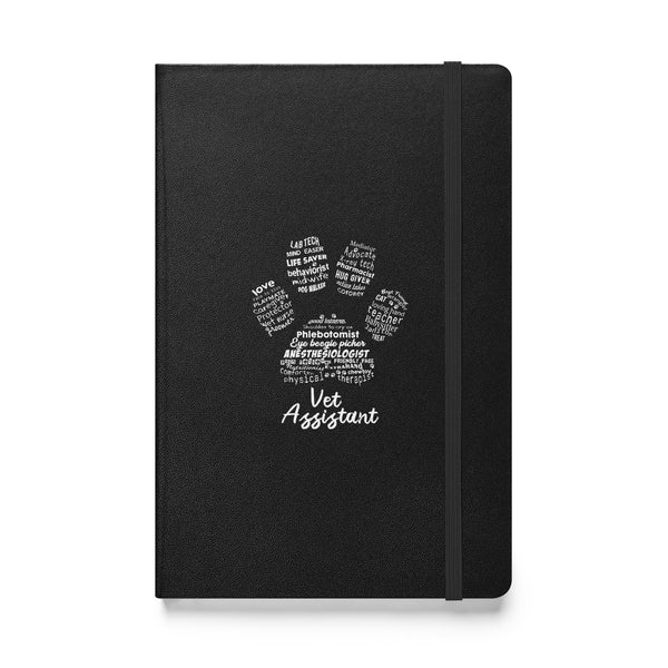 Vet Assistant Pawprint Hardcover bound notebook-Hardcover Bound Notebook | JournalBook®-I love Veterinary
