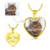 Heart Necklace with a photo of your pet-Custom Necklace-I love Veterinary