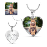 Heart Necklace with a photo of your pet-Custom Necklace-I love Veterinary