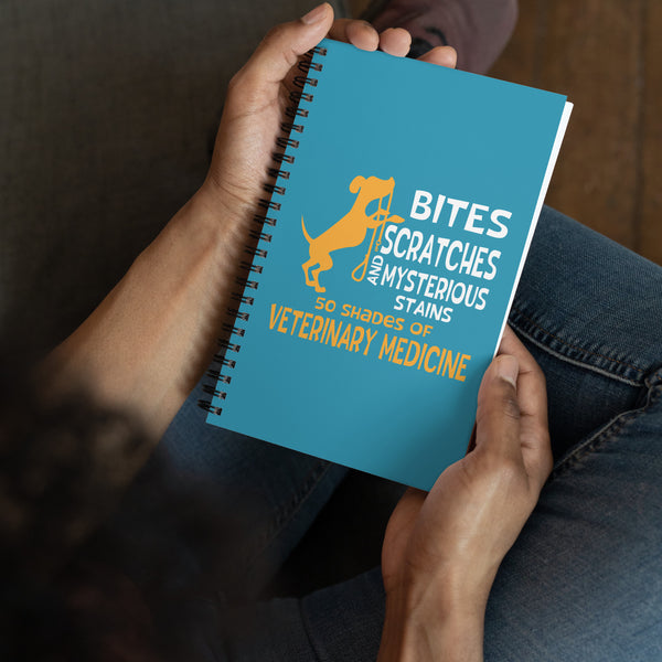 50 Shades of Veterinary Medicine Spiral notebook - Blue-Spiral Notebook-I love Veterinary