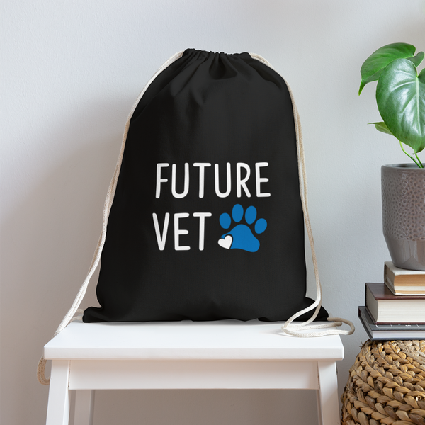 Future Vet Drawstring Bag-Cotton Drawstring Bag | Q-Tees Q4500-I love Veterinary