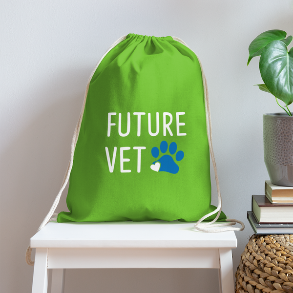 Future Vet Drawstring Bag-Cotton Drawstring Bag | Q-Tees Q4500-I love Veterinary