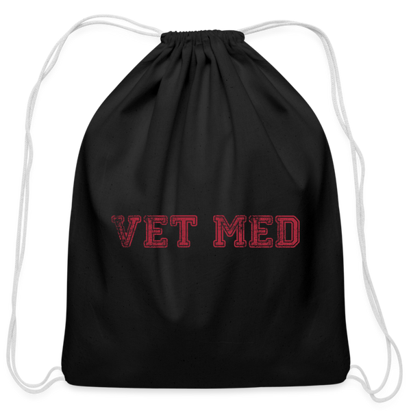 Vet med Drawstring Bag-Cotton Drawstring Bag | Q-Tees Q4500-I love Veterinary