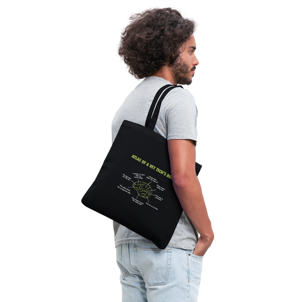 Atlas of a Vet Tech's Brain Cotton Tote Bag-Tote Bag | Q-Tees Q800-I love Veterinary