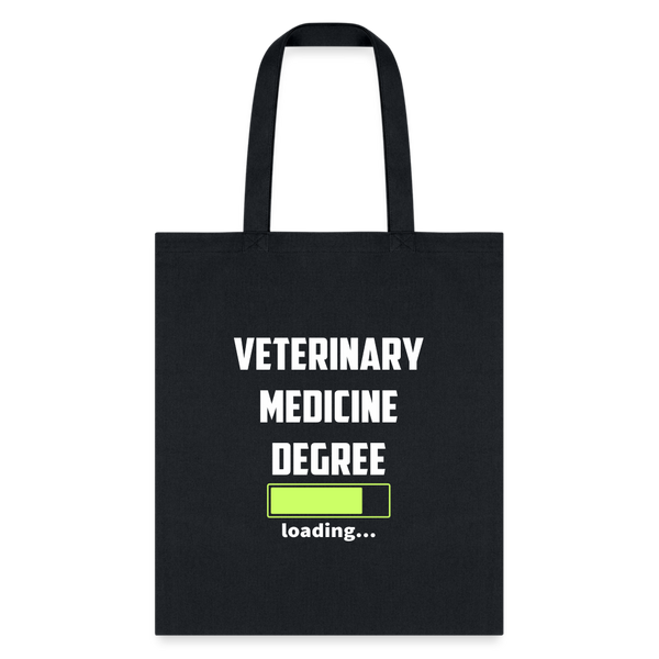 Veterinary medicine degree loading Cotton Tote Bag-Tote Bag | Q-Tees Q800-I love Veterinary