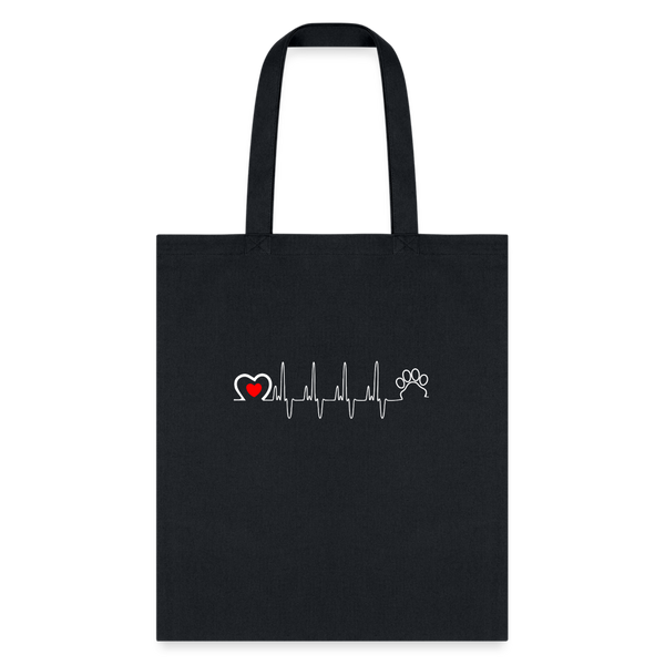 Animal Love Beat Tote Bag, Shoulder Bag, Gift for Animal Lover, Pet Lover, Graduation, Birthday, Appreciation Gift, DVM, Gift For Vet-Tote Bag | Q-Tees Q800-I love Veterinary