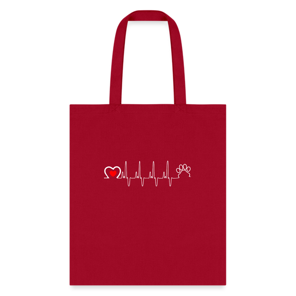 Animal Love Beat Tote Bag, Shoulder Bag, Gift for Animal Lover, Pet Lover, Graduation, Birthday, Appreciation Gift, DVM, Gift For Vet-Tote Bag | Q-Tees Q800-I love Veterinary