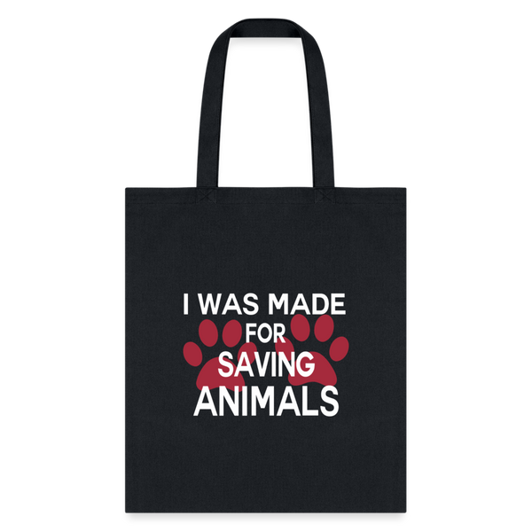 Veterinary - I was made for saving animals Cotton Tote Bag-Tote Bag | Q-Tees Q800-I love Veterinary