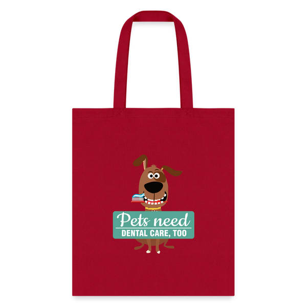 Veterinary - Pet Dental Health Cotton Tote Bag-Tote Bag | Q-Tees Q800-I love Veterinary