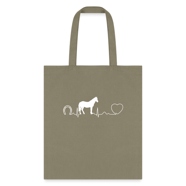 Horse pulse Cotton Tote Bag-Tote Bag | Q-Tees Q800-I love Veterinary
