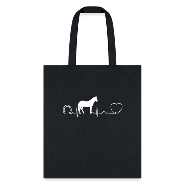 Horse pulse Cotton Tote Bag-Tote Bag | Q-Tees Q800-I love Veterinary