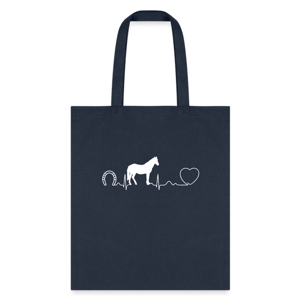 Horse pulse Cotton Tote Bag-Tote Bag | Q-Tees Q800-I love Veterinary