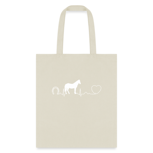 Horse pulse Cotton Tote Bag-Tote Bag | Q-Tees Q800-I love Veterinary