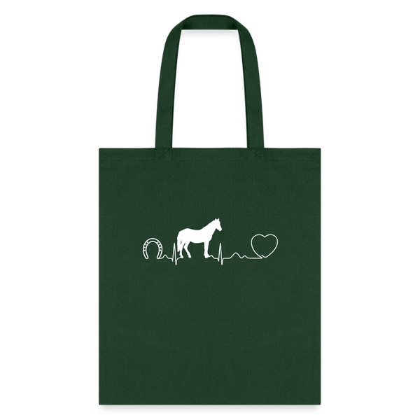 Horse pulse Cotton Tote Bag-Tote Bag | Q-Tees Q800-I love Veterinary