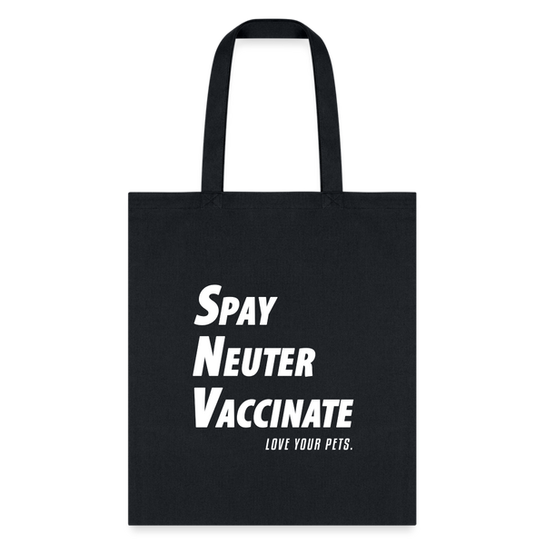Spay, neuter, vaccinate! Love your pets Cotton Tote Bag-Tote Bag | Q-Tees Q800-I love Veterinary