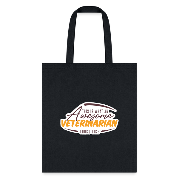 This is what an AWESOME veterinarian looks like Cotton Tote Bag-Tote Bag | Q-Tees Q800-I love Veterinary