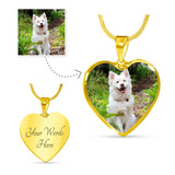 Heart Necklace with a photo of your pet-Custom Necklace-I love Veterinary