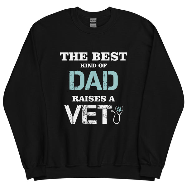 The best kind of Dad raises a Vet Unisex Crewneck Sweatshirt-Unisex Crewneck Sweatshirt | Gildan 18000-I love Veterinary