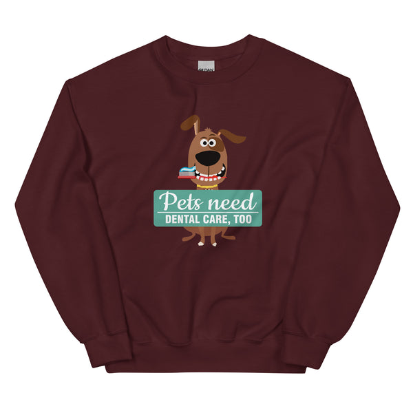Pet Dental Health Crewneck Sweatshirt-Unisex Crewneck Sweatshirt | Gildan 18000-I love Veterinary