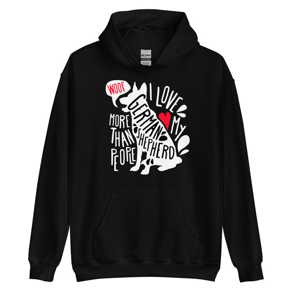 I love my German Shepherd more than people Unisex Hoodie-Unisex Hoodie | Gildan 18500-I love Veterinary