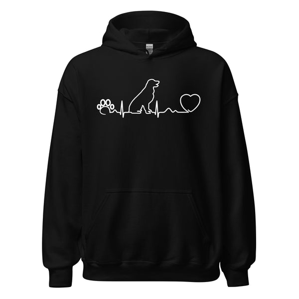 NOMV Dog Heartbeat Unisex Hoodie-Unisex Hoodie | Gildan 18500-I love Veterinary