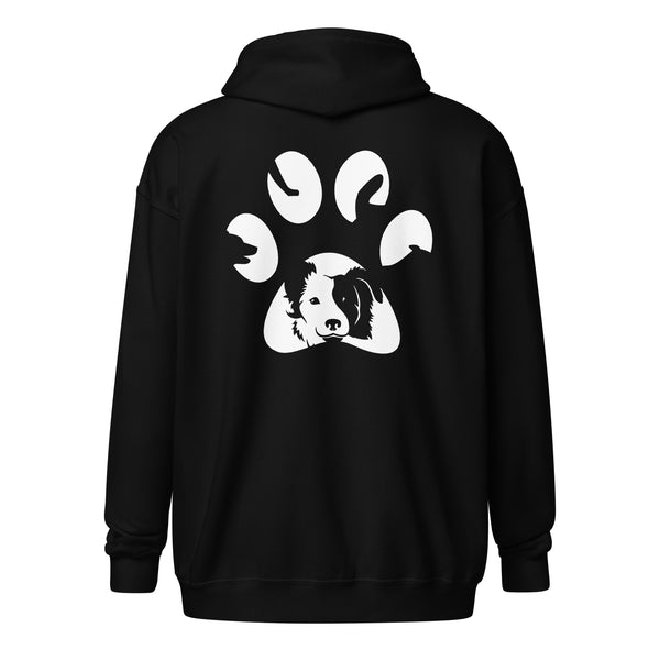 Dog Pawprint Unisex Zip Hoodie-Unisex Zip Hoodie | Gildan 18600-I love Veterinary