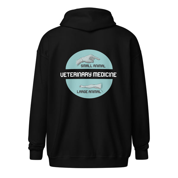 Veterinary Medicine - Small & Big animal Unisex Zip Hoodie-Unisex Zip Hoodie | Gildan 18600-I love Veterinary