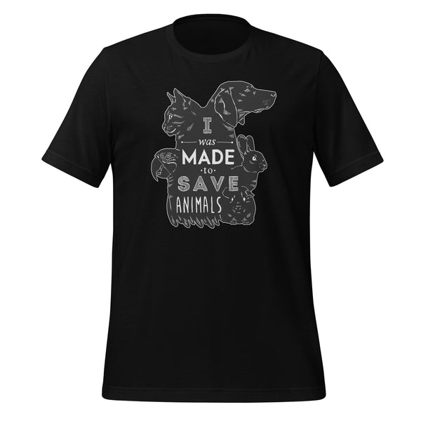 I was made to save animals Unisex T-shirt-Unisex T-Shirt | Bella + Canvas 3001-I love Veterinary