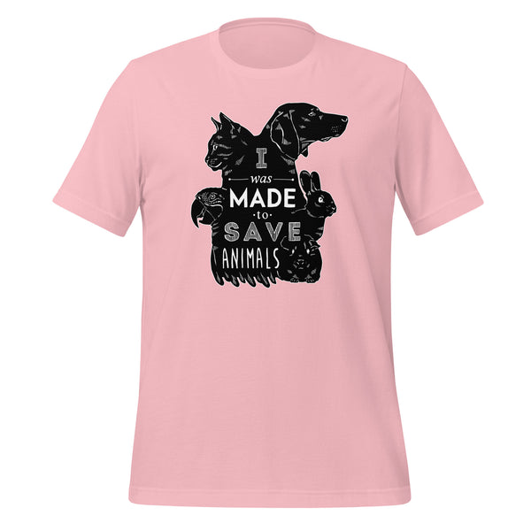 I was made to save animals Unisex T-shirt-Unisex T-Shirt | Bella + Canvas 3001-I love Veterinary