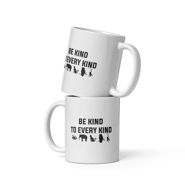 Be kind to every kind White glossy mug-White Glossy Mug-I love Veterinary