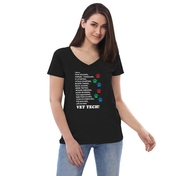 I am a... Vet tech Women's V-Neck T-Shirt-Women's V-Neck T-Shirt | District DT8001-I love Veterinary