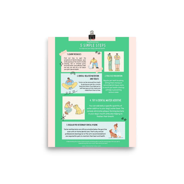5 Steps to improve dental care in dogs Poster-Posters-I love Veterinary
