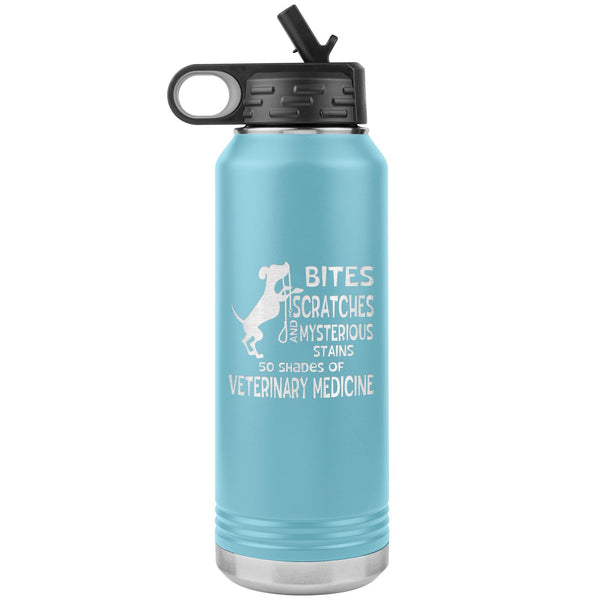 50 Shades of Veterinary Medicine Water Bottle Tumbler 32 oz-Water Bottle Tumbler-I love Veterinary