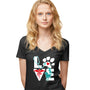 Love cat and dog Women's V-Neck T-Shirt-Women's V-Neck T-Shirt | Fruit of the Loom L39VR-I love Veterinary