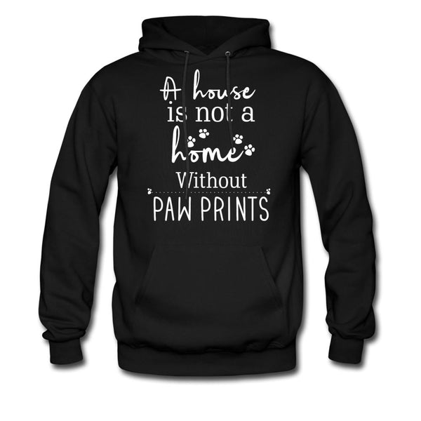 A house is not a home without Pawprints Unisex Hoodie-Men's Hoodie | Hanes P170-I love Veterinary