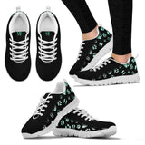 Animal Footprints Teal Gradient - Women's Sneakers-Sneakers-I love Veterinary