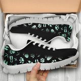 Animal Footprints Teal Gradient - Women's Sneakers-Sneakers-I love Veterinary