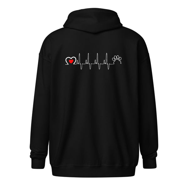Animal Love Beat Unisex heavy blend zip hoodie-Unisex Zip Hoodie | Gildan 18600-I love Veterinary