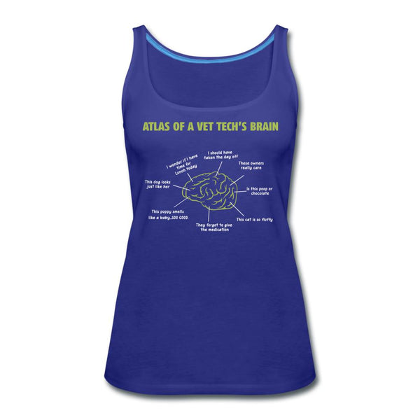 Atlas of a Vet Tech's Brain Women's Tank Top-Women’s Premium Tank Top | Spreadshirt 917-I love Veterinary