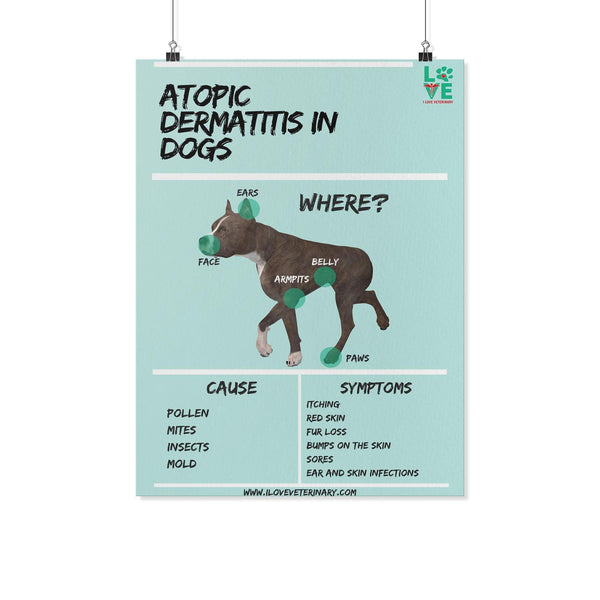 Atopic Dermatitis in Dogs Poster-Posters-I love Veterinary