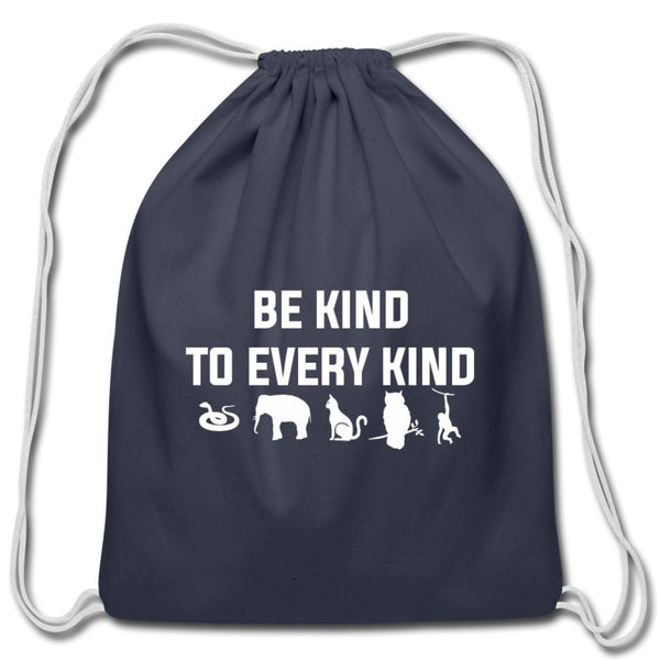 Be kind to every kind Drawstring Bag-Cotton Drawstring Bag | Q-Tees Q4500-I love Veterinary