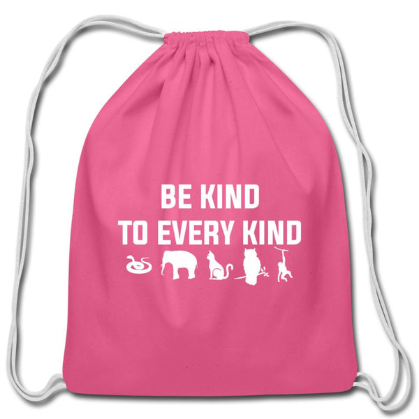 Be kind to every kind Drawstring Bag-Cotton Drawstring Bag | Q-Tees Q4500-I love Veterinary