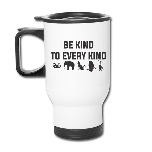 Be kind to every kind Travel Mug 14oz-Travel Mug | BestSub B4QC2-I love Veterinary