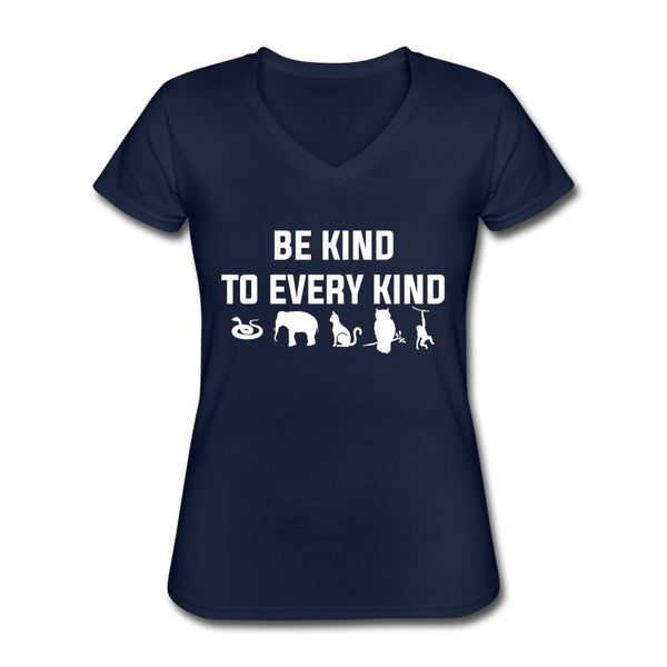 Be Kind to Every Kind Women's V-Neck T-Shirt-Women's V-Neck T-Shirt | Fruit of the Loom L39VR-I love Veterinary